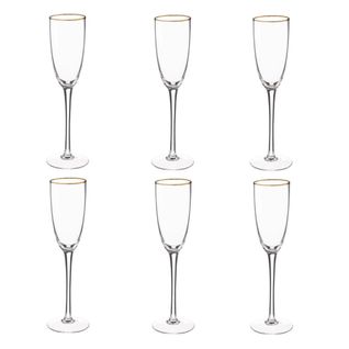 Lot De 6 Flûtes à Champagne "ava" 25cl Transparent