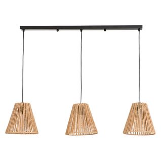 Suspension 3 lumières L. 65 cm GIADA Beige