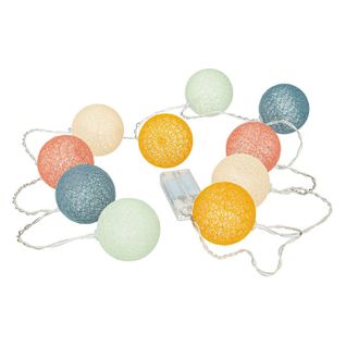 Guirlande Lumineuse 10 Boules "oya" 175cm Multicolore