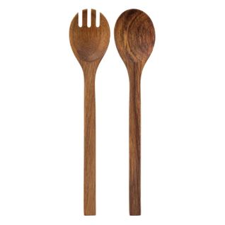 Couverts à Salade "acacia" 30cm Marron