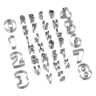 Lot De 30 Emporte-pièces Chiffres/lettres