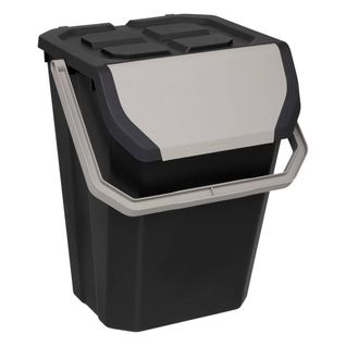Poubelle De Tri 37l En Plastique Noir