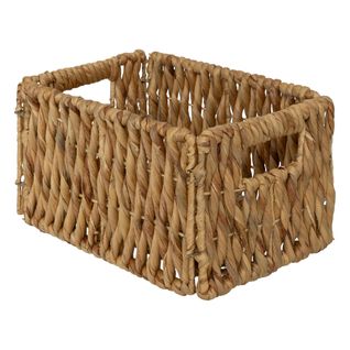 Panier De Rangement Beige En Roseau L 29 Cm