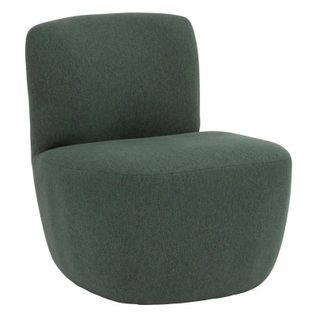 Fauteuil Chauffeuse Tissu Chiné Vert Cèdre