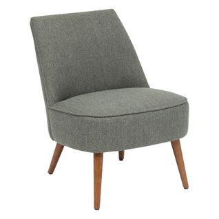 Fauteuil En Bois Et Tissu Chevron Vert Kaki
