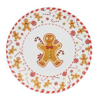 Assiette De Présentation "pain Épice" 33cm Blanc