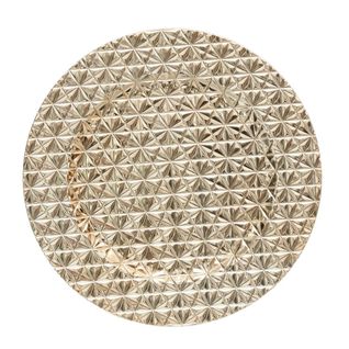 Assiette De Présentation "geo" 33cm Or