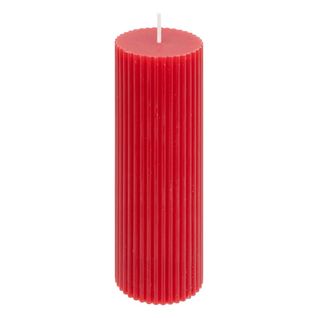 Bougie Déco "demi" 14cm Rouge