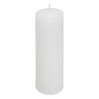 Bougie Déco "demi" 14cm Blanc