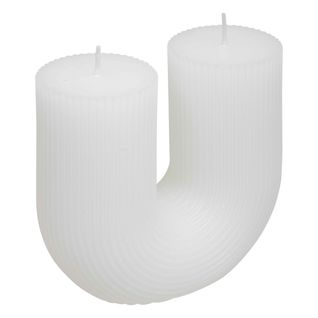 Bougie U demi H. 12 cm  Blanc