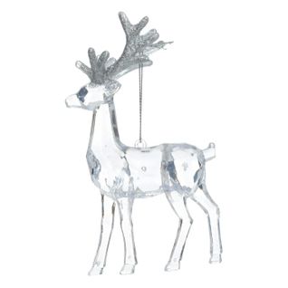 Sujet De Noël Renne "jardin Enchanté" 14cm Transparent