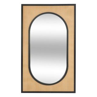 Miroir Raquel Noir Cannage H107cm