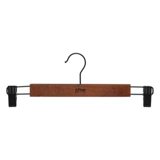 Lot De 2 Cintres à Pinces En Bois Foncé