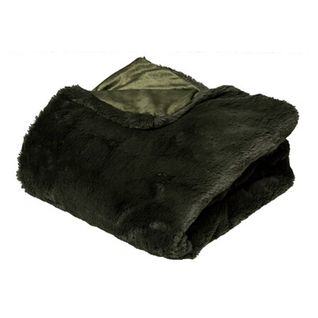 Plaid Fourrure Kaki 130x180cm