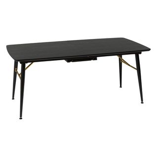 Table à Manger Extensible Aubrey Noir 180x220cm
