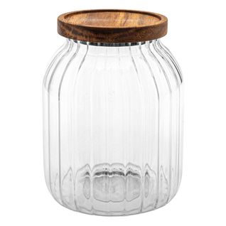 Bocal "harmony" 2l En Verre Et Acacia