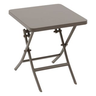 Table D'appoint De Jardin Carrée "greensboro" Café 40 X 40cm En Acier