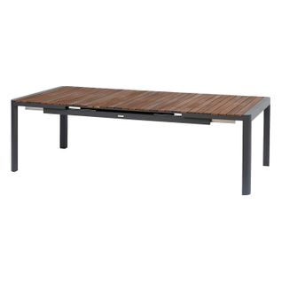 Table De Jardin Extensible En Aluminium Et Acacia 12 Places Paradize - Noyer Et Graphite