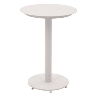 Table D'appoint De Jardin Ronde "olimio" Avoine 48 X 68cm En Aluminium