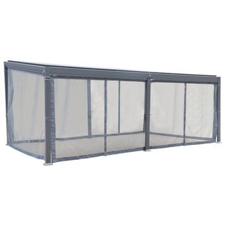 Moustiquaire Pour Pergola Bioclimatique "avila" Graphite 6 X 3,5m En Polyester