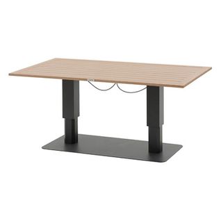 Table De Jardin Relevable Rectangulaire En Aluminium Salimia - Graphite Et Honey