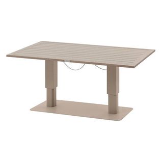 Table De Jardin Relevable Rectangulaire En Aluminium Salimia - Argile Et Lin