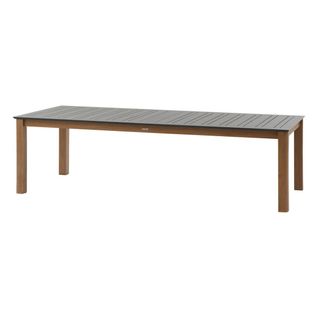 Table De Jardin Extensible Rectangulaire "miceira" Graphite et Honey 14 Places En Aluminium