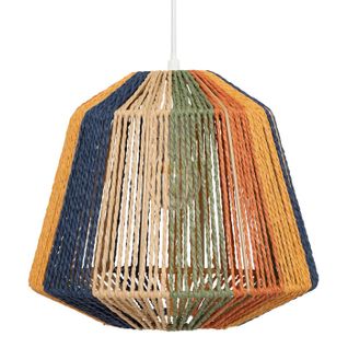 Lampe Suspension Corde "jily" 29cm Multicolore