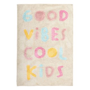 Tapis Enfant Tufté Good Vibes - 100x150 Cm - Beige