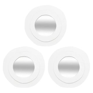 Lot De 3 Miroirs Ronds D25 Emily Blanc Atmosphera