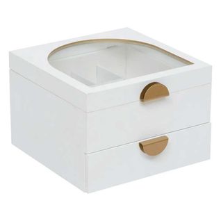 Boîte à Bijoux 2 Tiroirs "wild Romance" 20cm Blanc