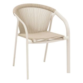 Fauteuil De Jardin Empilable "riu" Argile et Beige Aluminium