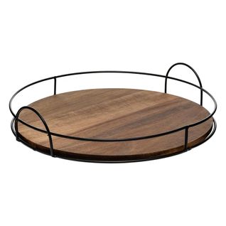 Plateau De Service En Bois "mina" 34cm Marron