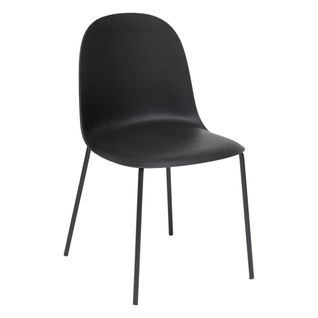 Chaise De Table En Acier Et Polypropylène Noir H 79 Cm