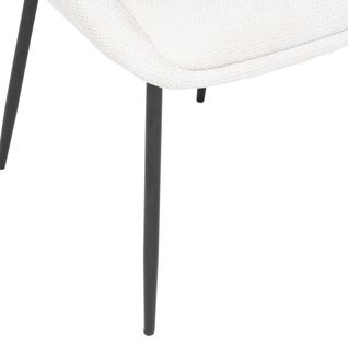 Chaise Seliso Tissu Chenille Beige Pieds Métal Atmosphera