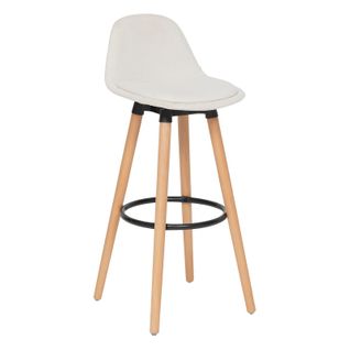 Tabouret Bar Maxon Tissu Blanc