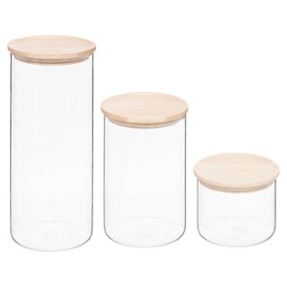 Lot De 3 Bocaux Hermet En Verre 0,4l/0,9l/1,5l