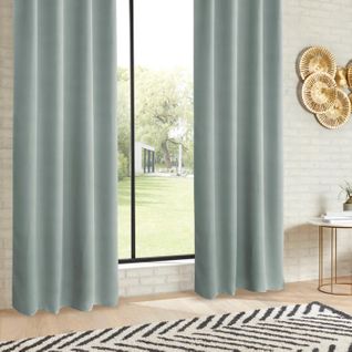 Rideau Occultant "topa" 140x260cm Vert Céladon