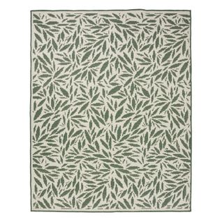 Tapis Extérieur Déperlant Et Antidérapant Motif Végétal - 150x100 Cm - Vert