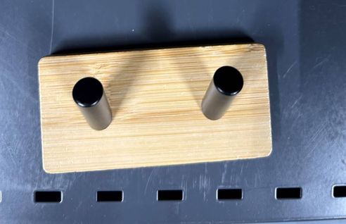 Patère Adhésive "stiky" En Métal Et Bambou