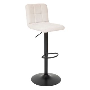 Tabouret De Bar Ajustable Delek Tissu Beige