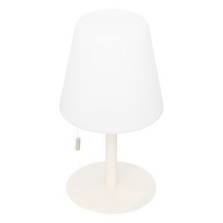 Lampe D'extérieur LED Rechargeable USB Base Acier Beige D 16 X H 30 Cm