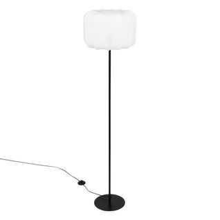 Lampadaire "tobie" Coton Noir et Blanc H150cm