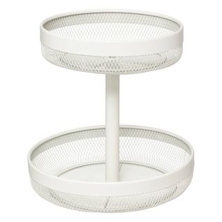 Corbeille "mayaj" 2 Niveaux En Métal Beige