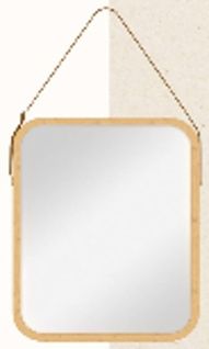 Miroir Mural Avec Lanière En Cuir 45x35cm