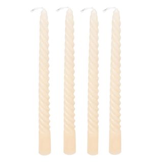 Lot De 4 Bougies Bâton "hugo" 180g Ivoire