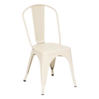 Chaise De Table En Acier Blanc Argile Style Industriel 85 Cm