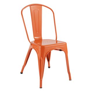 Chaise De Table En Acier Orange Style Industriel 85 Cm