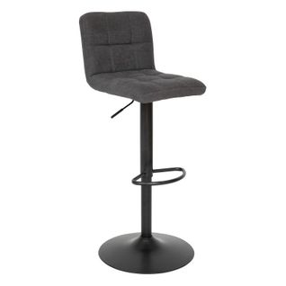 Tabouret De Bar Pivotant Ajustable Delek Tissu Gris