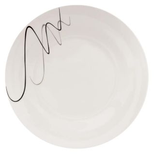 Service De Table 18 Pièces "pablo" 26cm Blanc et Noir
